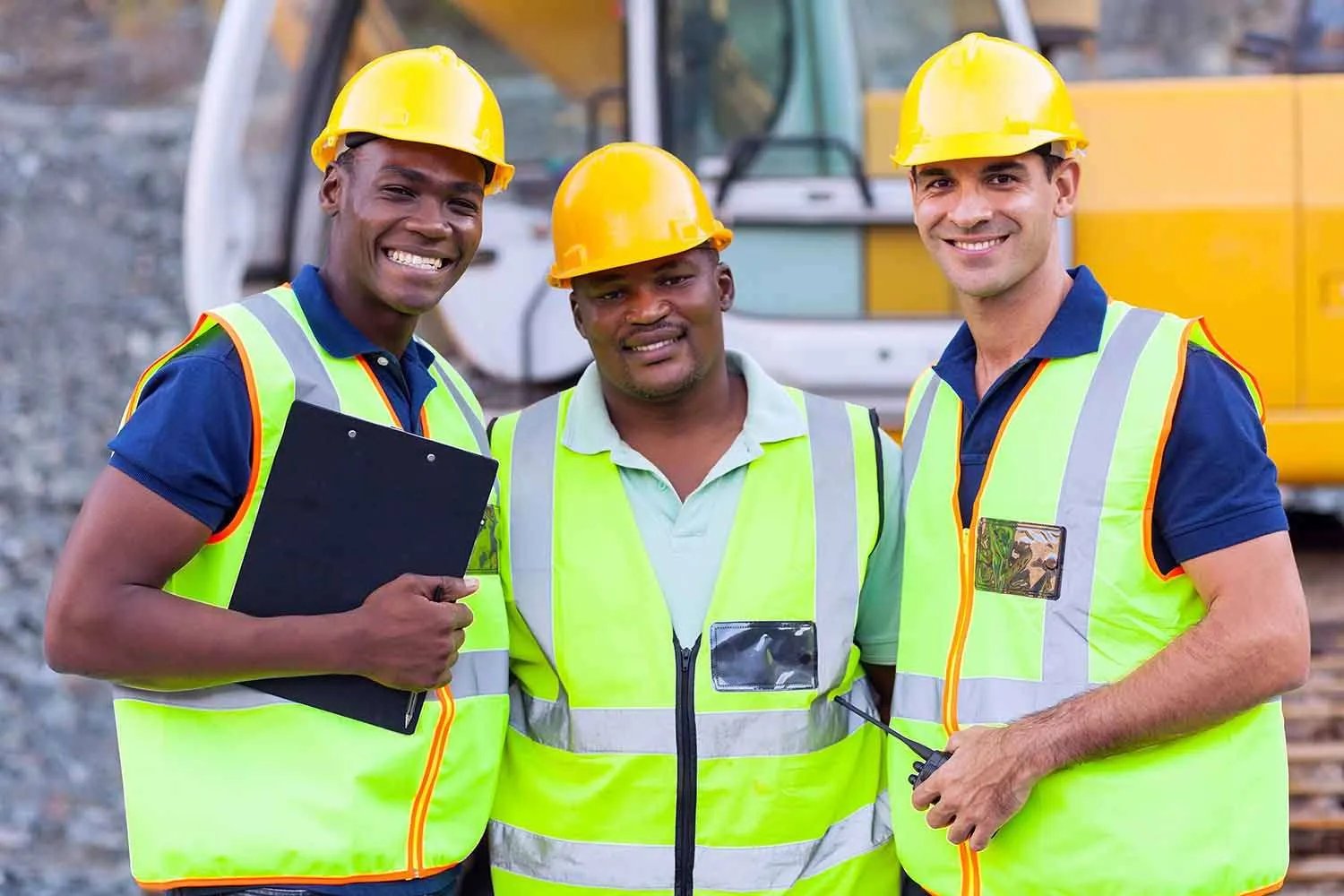 construction group smiling